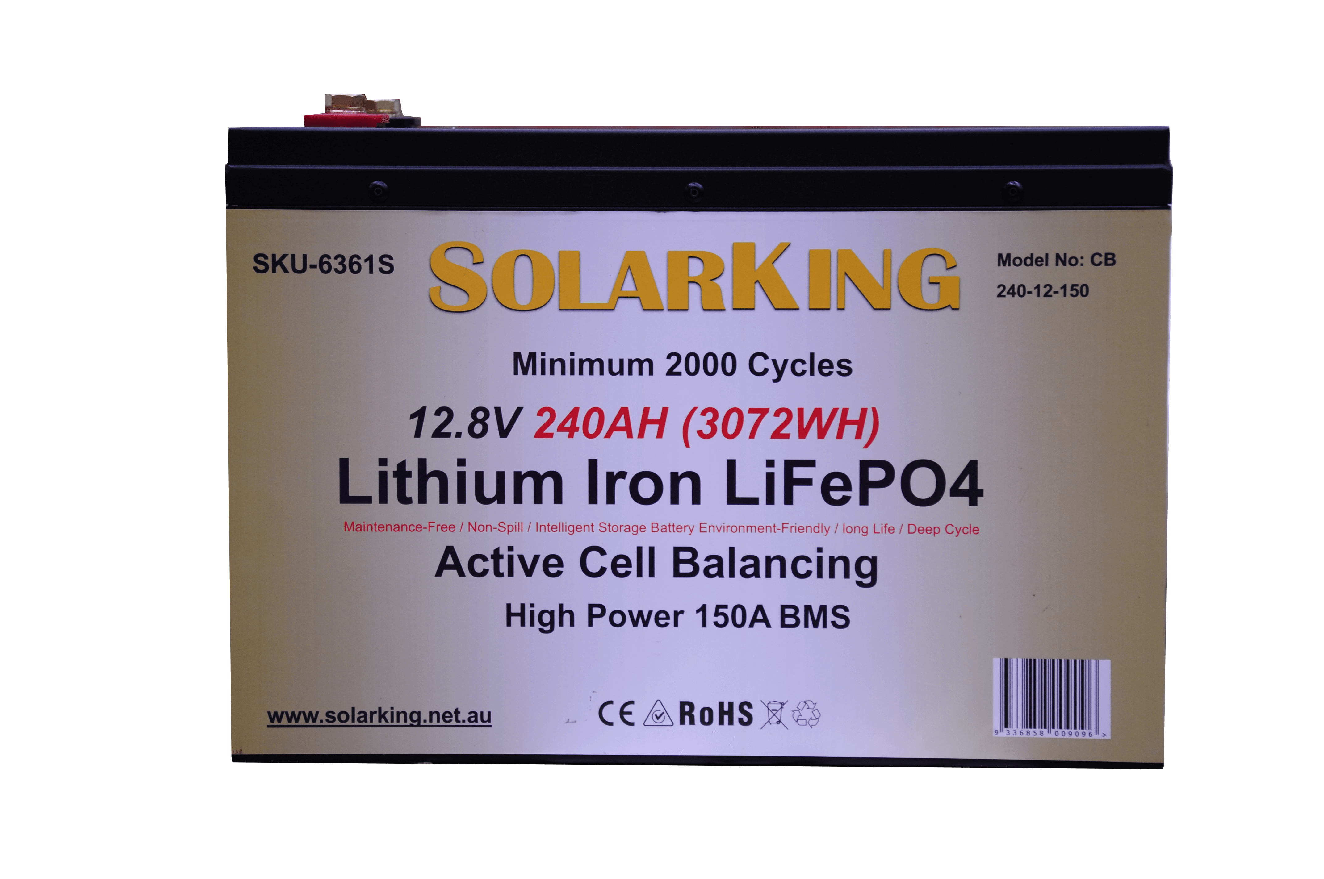 240AH Lithium Iron SolarKing Battery CB-240-12-150